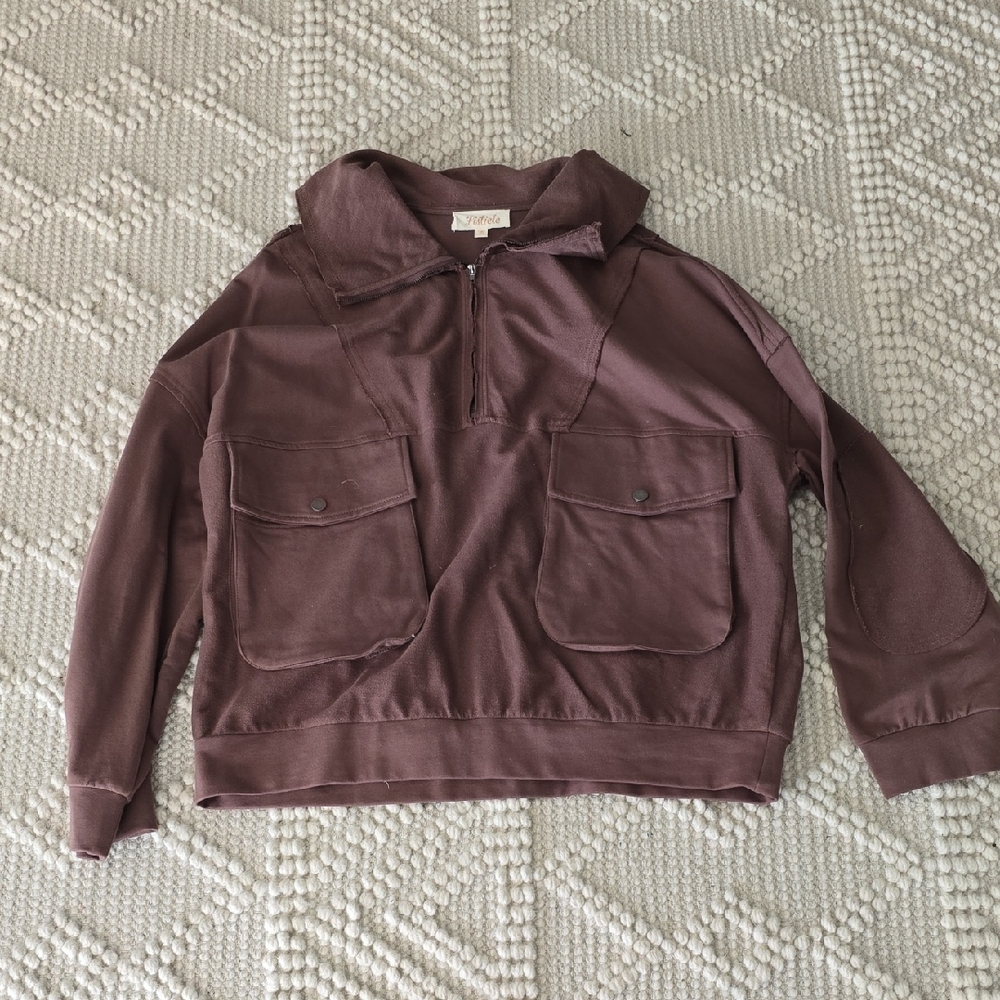 Listicle Chocolate Brown Knit Top